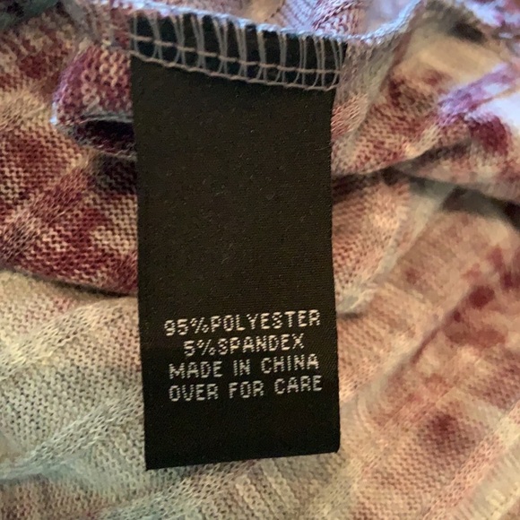 I. N. San Francisco Dolman Sleeve Tie-Dye Twist Back Top in Dark Mauve - Picture 13 of 15